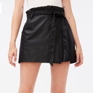 Aeropostale faux leather high waist skort